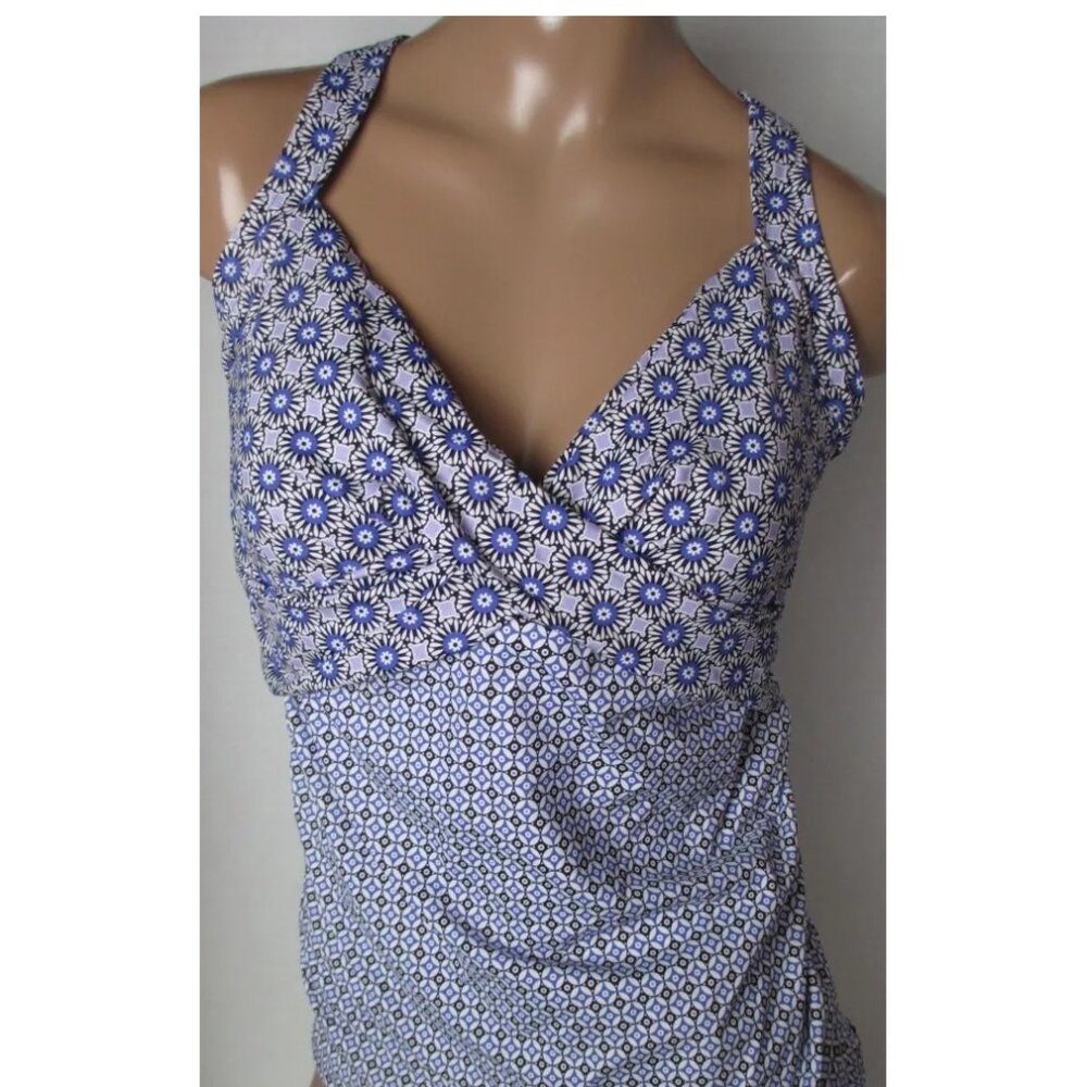 NWT Lands' End Womens Underwire Wrap Tankini Swimsuit Sizes 4-18 $85 4C706